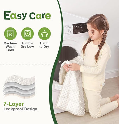 Sivio Weighted Blanket 7lbs, 41 x 60inches, Soft and Cozy Cooling Heavy Blanket for All-Season, Calm Sleeping and Nap, Suit for Car, School and Home, Machine Washable, White