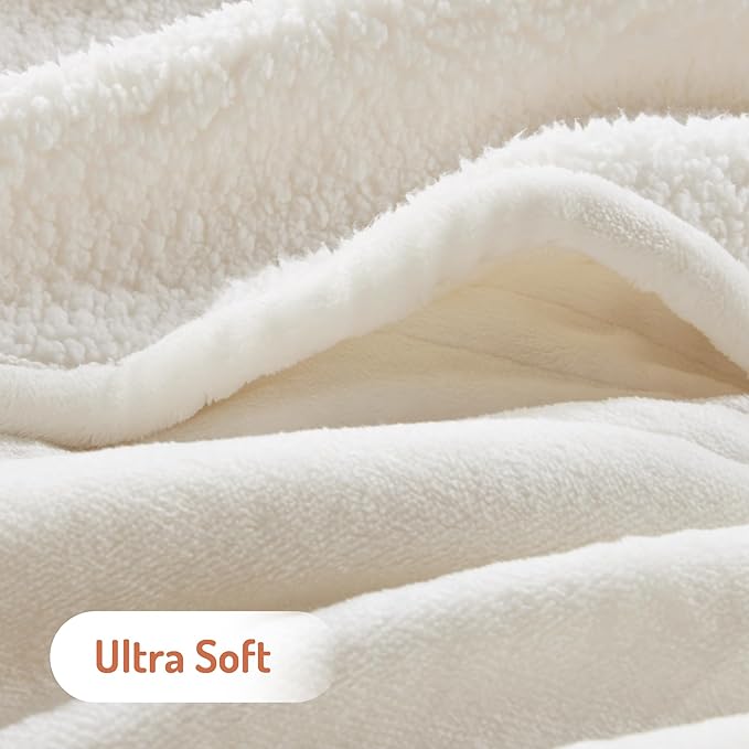Degrees Of Comfort Electric Heated Blanket Queen Size With Dual Control - Soft Flannel Heating Blankets With 6 Heat Settings, 10-hour Auto Shut-off, Overheat Protection, ETL Certified - 84x90'', Ivory