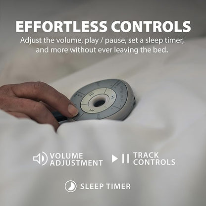 Avantree Slumber - Pillow Speaker for Sleeping, Private Audio with Built-in White Noise, Bluetooth & AUX Support, Volume Control, Sleep Timer, Charge Free for Home Use, Sleep Aids Headphones