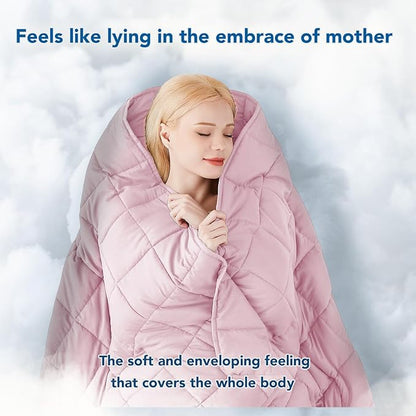 Topcee Weighted Blanket (7 lbs, 40" x 60") Cooling Throw Heavy Blanket for Sleeping Apply to 60-90 lbs, Soft Thick Breathable Blanket with Glass Bead, Easy Care