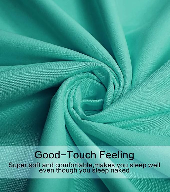 Best Season 4 Piece Bed Sheet Set (Queen Size Turquoise) 1 Flat Sheet,1 Fitted Sheet and 2 Pillow Cases,100% Brushed Microfiber 1800 Luxury Bedding,Deep Pockets,Extra Soft & Fade Resistant