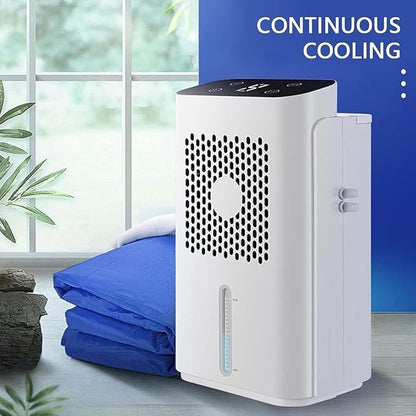 Water Cooled Mattress Pad,8W Water Cooling Pad Bed Cooling System,Low Noise Portable Bed Chiller with 1.7L Water Tank for Summer(160 * 70cm)