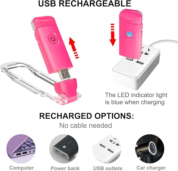 BIGLIGHT Amber Book Reading Light, LED Clip on Book Lights, Reading Lights for Books in Bed, Small Book Light for Kids, USB Rechargeable, 2 Brightness Adjustable for Eye Protection, Red