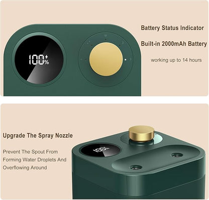 Portable Cordless Plant Humidifier 800ml Orfonbi, Battery Operated Small Cool Mist Humidifiers for up to 8 Hours, 28db Quiet, USB Rechargeable Mini Humidifier for Baby, Bedroom, Home, Office Green