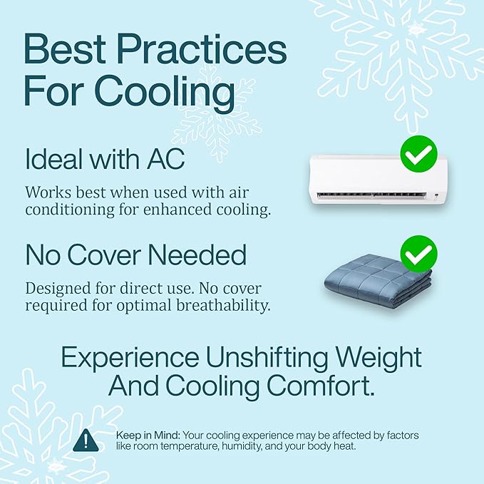 HomeSmart Cooling Weighted Blanket King Size 20 lbs, Designed with Hi-Tek Stay Cool Fabric, Machine Washable, Perfect for Couples, Also Fits California King Beds