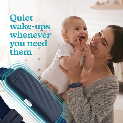 Homedics WakeBand Silent Vibrating Alarm Wristband, Ultra-Light Comfortable Design, 9 Vibration Patterns & 9 Intensities, Up to 6-Day Battery, iOS/Android App, Blue