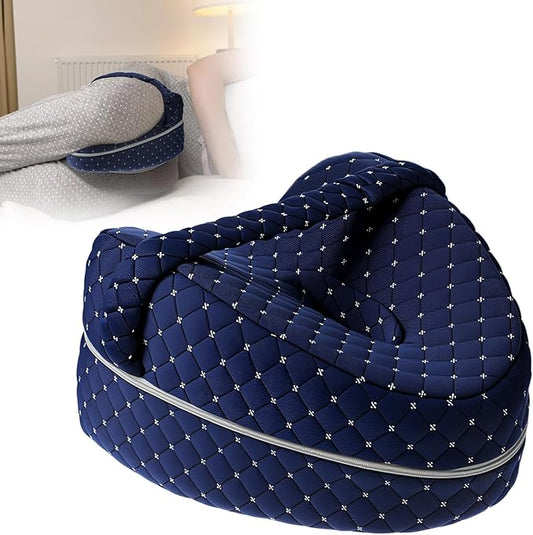 Knee Pillow for Side Sleepers Hip Alignment Pillow Memory Foam Leg Pillows for Sleeping with Adjustable Strap
