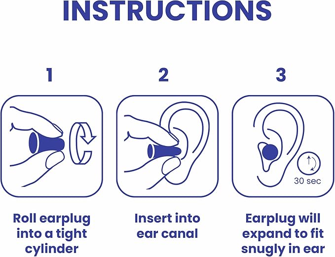 SnoozePlugs Ultra Soft Foam Earplugs for Sleeping, 60 Pairs Comfortable Foam Ear Plugs for Side Sleepers- 33db NRR Nightime Earplugs for Snore Blocking, Noise Canceling Sleep