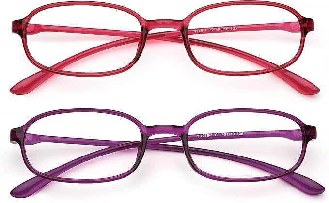 AQWANO 2 Pack Blue Light Blocking Computer Reading Glasses UV Protection Flexible TR90 Frame Lightweight Readers Glasses for Women Men +2.25