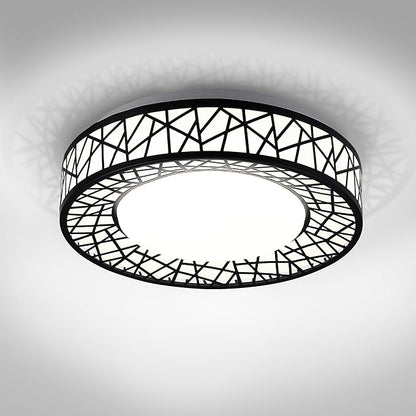 ASD 16 Inch LED Flush Mount Ceiling Light Fixture for Bedroom, 28W 1752LM 5CCT 2700K-5000K, Triac Dimmable Lights, Dining, Living Room, Kitchen Lamps, Modern Home Lighting Fixtures, Black, ETL