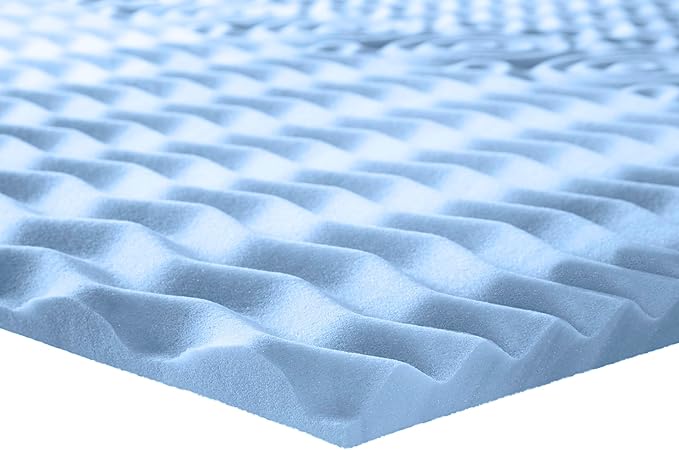 Serta Comfort Zone Cooling Memory Foam Mattress Topper, 1.5 Inch, Queen