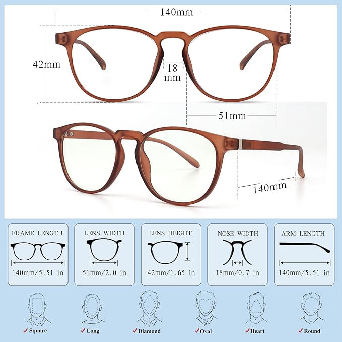 Blue Light Blocking Glasses for women/men - 4Pack Computer Reading/Gaming/TV/Phones Glasses Anti UV Glare Eyestrain