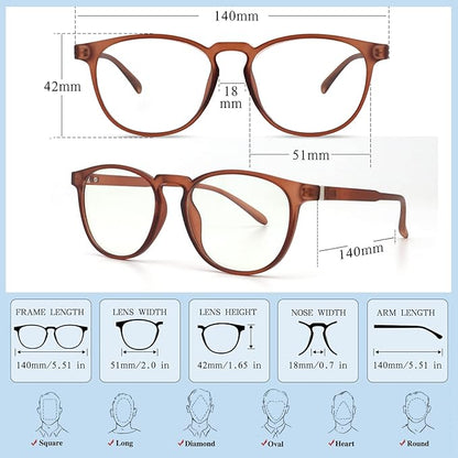 Blue Light Blocking Glasses for women/men - 4Pack Computer Reading/Gaming/TV/Phones Glasses Anti UV Glare Eyestrain