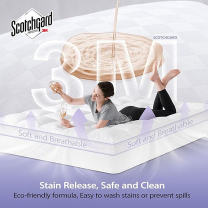 downluxe 4 Inch Twin XL Memory Foam Mattress Topper Pro Dual Layer 2 Inch Cooling Gel Egg Crate Memory Foam Plus 2 Inch Pillow Top Medium Firm with Deep Pocket