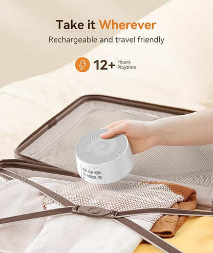Dreamegg White Noise Sound Machine for Adults Sleeping, D3 Pro Sound Machine for Baby Adults, 29 HiFi Sound, Battery/Adapter, Portable Sound Machine for Sleeping, Sound Therapy for Home Office Travel