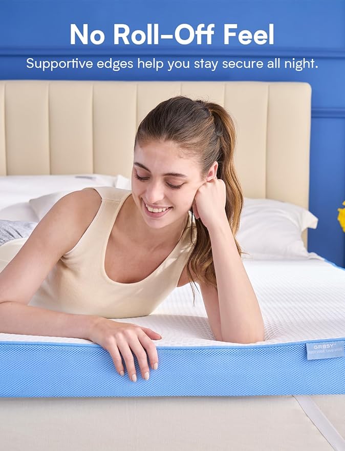 Extra Firm Mattress Topper King Size, 3 Inch Firm High Density Memory Foam Bed Topper for Back Pain Relief, Gel Bamboo Charcoal Infused Cooling Mattress, CertiPUR-US Certified, Washable Cover