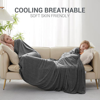 Marchpower Cooling Blanket for Hot Sleepers, Arc-Chill Cooling Blanket for Kids Double-Sided Cooling, Japanese Cooling Fiber Absorbs Body Heat, Lightweight Soft Cold Blankets for Sleeping Summer