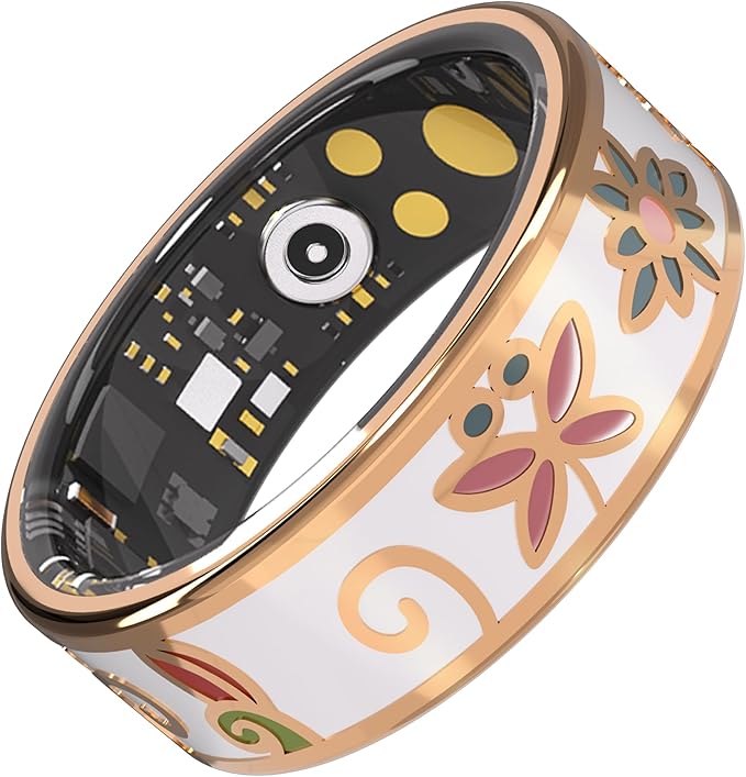 Enamel Craft Smart Ring for Women & Men - No Subscription Fee Fitness Tracker with Sleep Tracking, Heart Rate, SpO2 - IP68 Waterproof for iPhone Android - Activity Tracker, Remote Camera (9)