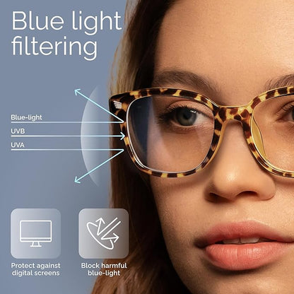 livho High Tech Blue Light Glasses - Advanced Blue Light Blocking Computer Glasses - Screen Fatigue & UV Protection