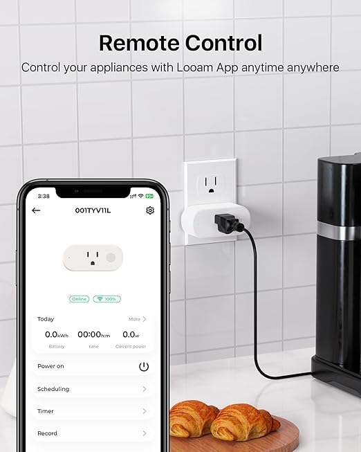 Loocam Smart Plug Compatible with Alexa Mini, Smart Home Wi-Fi Outlet, No Hub Required, Timer Function, App Control, 2.4G WiFi Only, 4 Pack, White