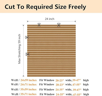 Window Blinds Cordless No Drill Cut to Size Clip On Stick On Self Adhesive Temporary Blinds Pleated Paper Blinds for Windows Doors Shades for Home Nursery Bedroom Kitchen Bathroom