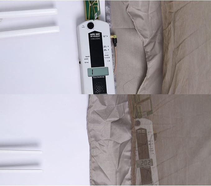 Faraday Fabric Radiation Shielding Bed Brown Canopy - Circle EMF Protection, Block 5G, Radiation Shielding Sleep, Medium