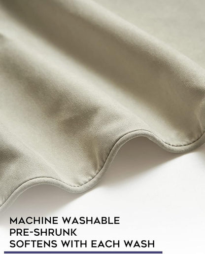 YnM Cotton/Polyester Duvet Cover for Weighted Blankets (Avocado/White Reversible, 48''x72'')