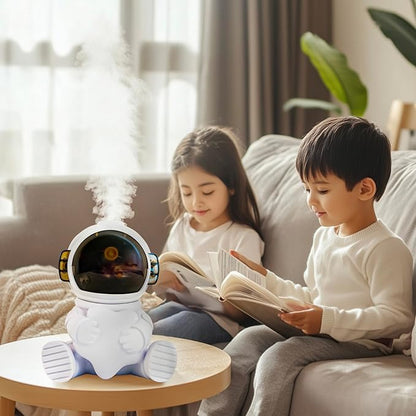 Astronaut Humidifier – Portable Mini Humidifier with LED Light, USB Powered for Bedroom, Office, Travel Use, Fun & Functional Air Freshener (Astronaut humidifier with Moon)