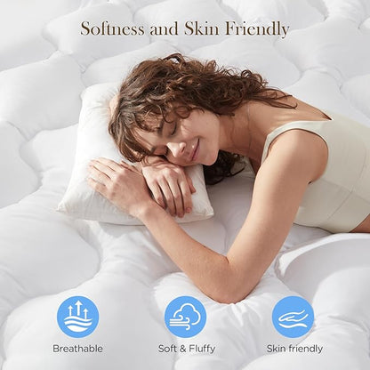 Decroom 3 Inch Memory Foam Mattress Topper Twin for Back Pain Relief, Filled with Breathable Memory Foam Pillow Topper Soft Fluffy Supportive Bed Mattress Pad, 75x39x3 in