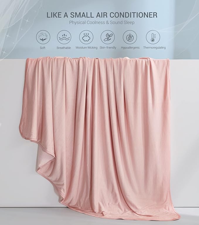 Marchpower Arc-Chill Cooling Blanket for Hot Sleepers Twin Size, Double-Sided Design Japanese Cooling Fiber Absorbs Body Heat, Lightweight Soft Cold Blanket for Sleeping Summer Bed