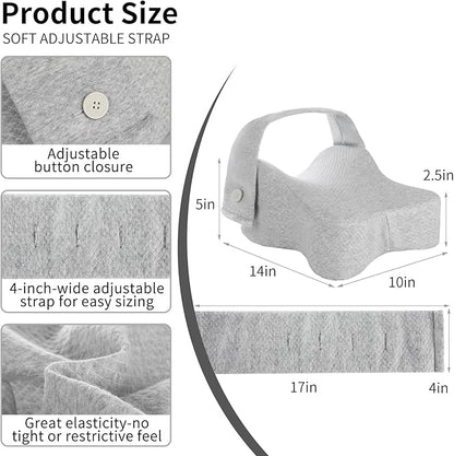 Pregnancy Knee Pillow for Side Sleepers with Strap, Memory Foam Leg Pillow for Sciatica Pain Relief, Hip & Back Support, Alignment Cushion for Pregnant Women, Post Surgery Leg Elevation (Gray)