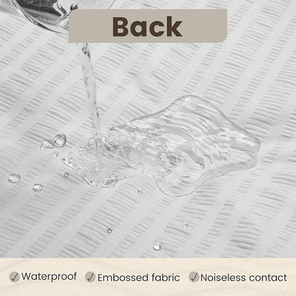 QUIETSEA Reversible Full Mattress Topper Egg Crate Memory Foam Mattress Topper, Bamboo Viscose Mattress Pad Full, 54" x 75"