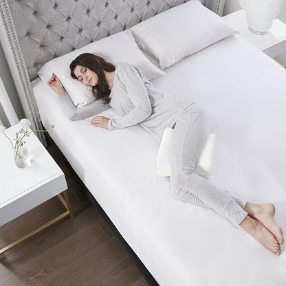 Knee Pillow for Side Sleepers & Pain Relief - Contour Pillow with Gel Memory Foam & Oeko-TEX 11x8.5x7 Inch for Spine Alignment Pregnancy Support Post-Surgery Hip & Back Pain