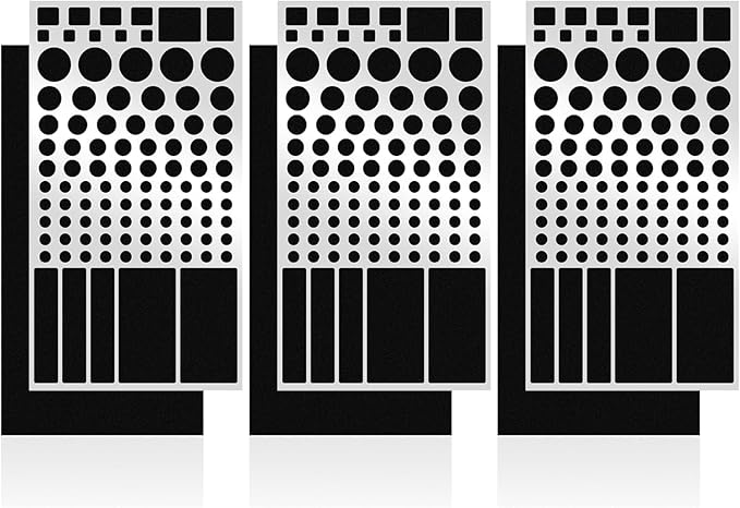 FLANCCI LED Light Blocking Stickers, Light Dimming LED Filters, Dimming Sheets for Routers, LED Covers Blackout, Dimming 80% ~ 100% of LED Lights (6 Sheets 100%)