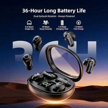 Mini Wireless Sleep Earbuds for Small Ears – Invisible, Low Profile Sleep & Work Earbuds, Tiny Discreet in-Ear Headphones, Discreet in-Ear Earphones for Small Ear Canals (Skin)