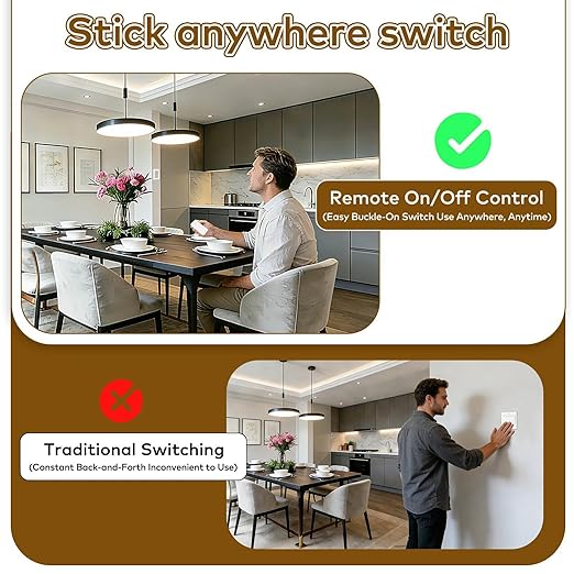 NineLeaf Remote Lamp Switch Wireless, On Off Power Switch for Lamp, Light, Fan, Programmable, No Wiring Needed, 500ft RF Range, FCC Listed,2 Remotes +1 Outlet