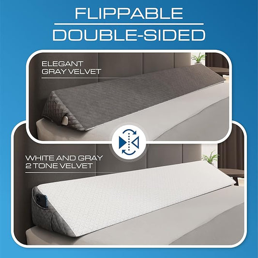 Kolbs Full Size Bed Wedge Pillow for Headboard | Modern Stylish Pillow to Fill Gap Between Headboard and Mattress | Bed Gap Filler Full