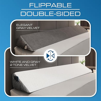 Kolbs King Size Bed Wedge Pillow for Headboard | Modern Stylish Pillow to Fill Gap Between Headboard and Mattress | Bed Gap Filler King