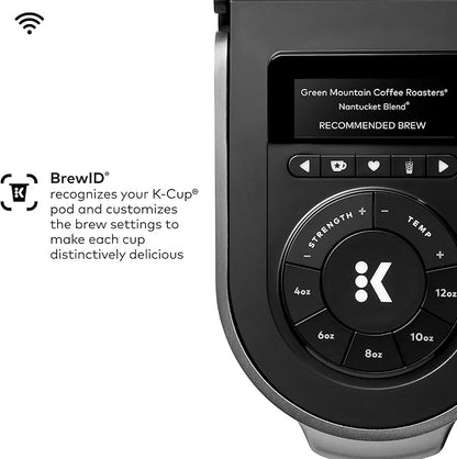 Keurig K-Supreme Plus SMART Coffee Maker, Single Serve K-Cup Pod Coffee Brewer, BREWID and MultiStream Technology, 78 Oz, Black