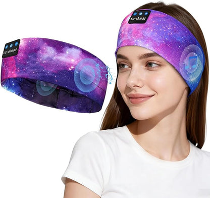 LC-dolida Sleep Headphones Bluetooth Headband Sleeping Wireless Headband Headphones with Thin HD Stereo Speakers Perfect for Side Sleepers, Sport, Yoga, Travel Insomnia Running Meditation Gifts