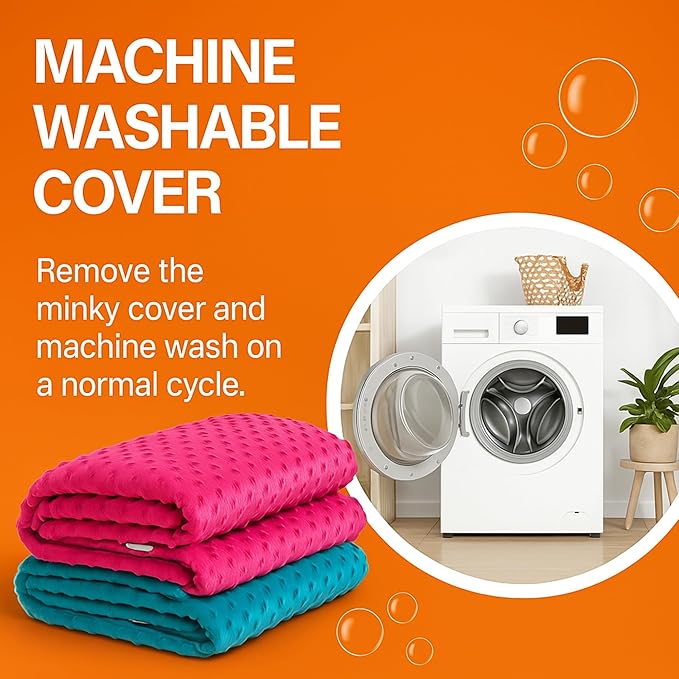 hazli Super-Soft Kids Weighted Blanket 5 Pounds - Easy to Clean, Washable Minky Cover - 36x48 Inches 5lbs Small Heavy Blanket for Girls and Boys Child