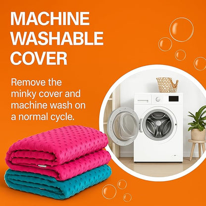hazli Super-Soft Kids Weighted Blanket 5 Pounds - Weighted Blanket for Kids - Easy to Clean, Washable Minky Cover - 36x48 Inches 5lbs Child - Small Heavy Blanket for Girls and Boys