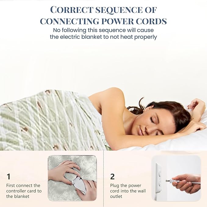 Thermee Micro Flannel Heated Blanket Twin Size - 10 Settings, Programmable, Rapid Heating, Luxuriously Soft - Birches