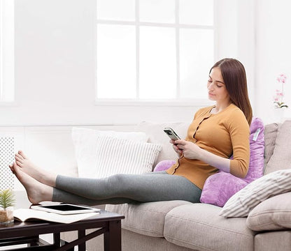 Nestl Reading Pillow for Kids & Teens with Shredded Memory Foam, Backrest Pillows for Reading, Watching, and Gaming, Use on The Couch, Bed, or Floor, Adjustable Support with Washable Cover Lavender