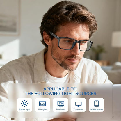 G5 Blue Light Blocking Glasses for Women & Men, Eye Strain Protection Bluelight Blockers for Reading Computer Gaming