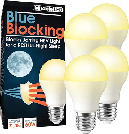 MiracleLED 604664 Blue Blocking Light, 4-Pack, 60W Replacement