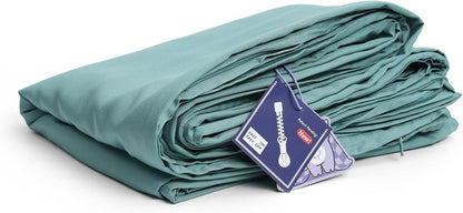 YnM Cooling 3-Side Zipper Duvet Cover for Weighted Blankets | Easy on, Easy Off Sea Grass, 48"x72"