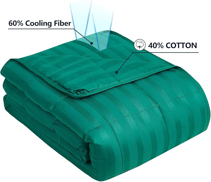 Weighted Blanket Queen Size (60"x80" 15lbs),Ultra Soft and Cozy Cooling Weighted Blanket Queen Size for Adult,Heavy Blanket with Machine Washable Soft Blanket, Green