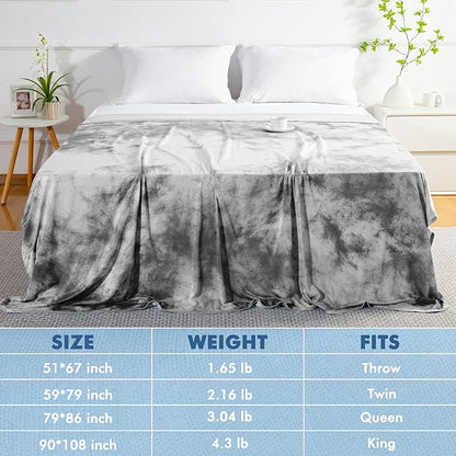Marchpower Cooling Blanket for Hot Sleepers Queen Size, Double Sided Arc-Chill Cooling Fabric Q-Max>0.5, Cooling Blanekt for Hot Flashes and Night Sweats, Cool Blanekt Cold Blanket for Summer Blue