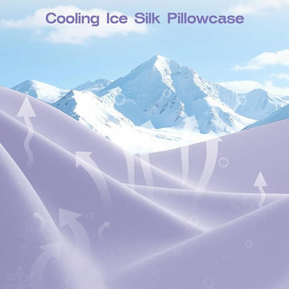 Knee Pillow for Side Sleepers - Cooling Pillows Between Legs for Side Sleeping - Large Memory Foam Knee Pillows for Hip Pain & Spine Alignment (Soft Purple)